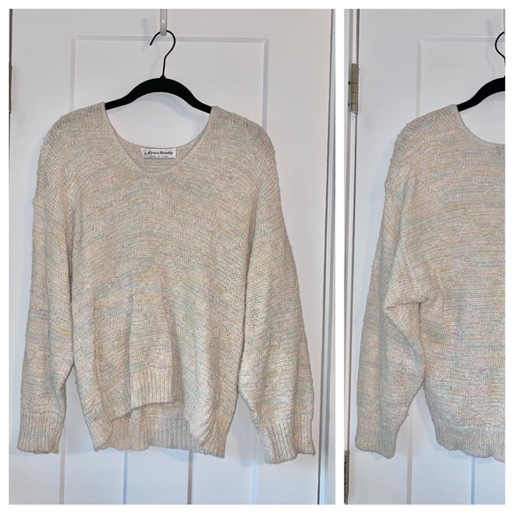 Vintage, pastel Alyssa Brooke pullover knit sweatshirt - Picture 1 of 5